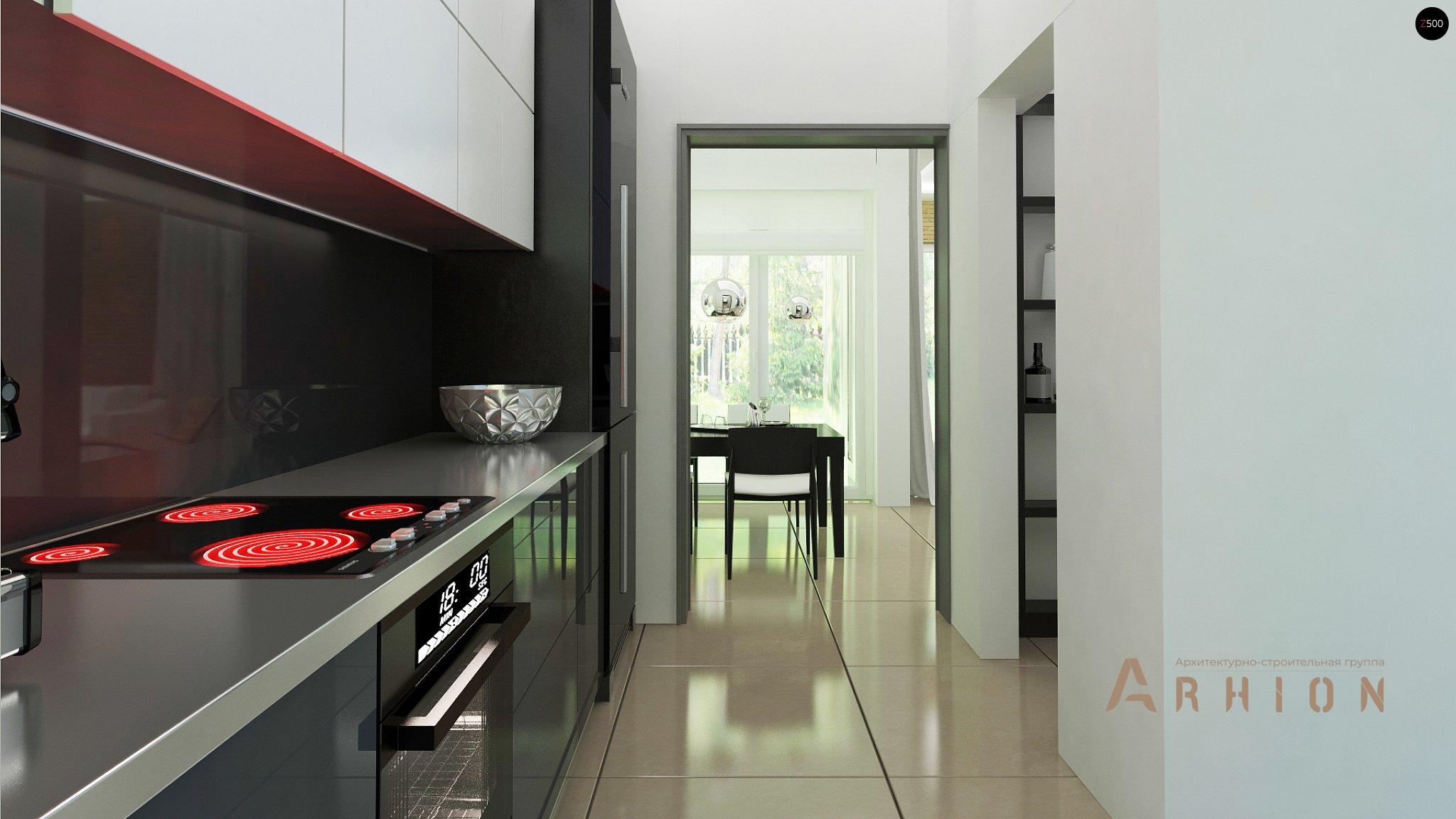 7. Проект одноэтажного дома в европейском стиле с четырехскатной, Z284 GP2, площадью - 211 кв c мансардой, терассой, балконом, гаражом